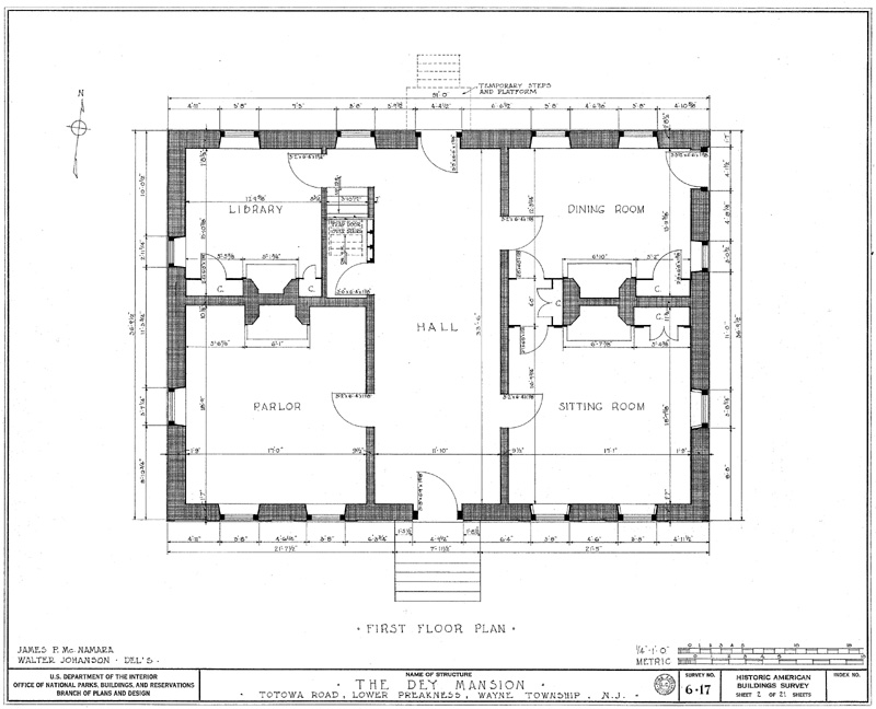 First Floor Plan Of Dey Mansion In Wayne New Jersey North Jersey S Internet Magazine Rt23 Com