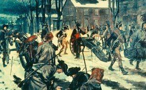 Alexander Hamilton's company of New York Artillery at Trenton, December 26, 1776